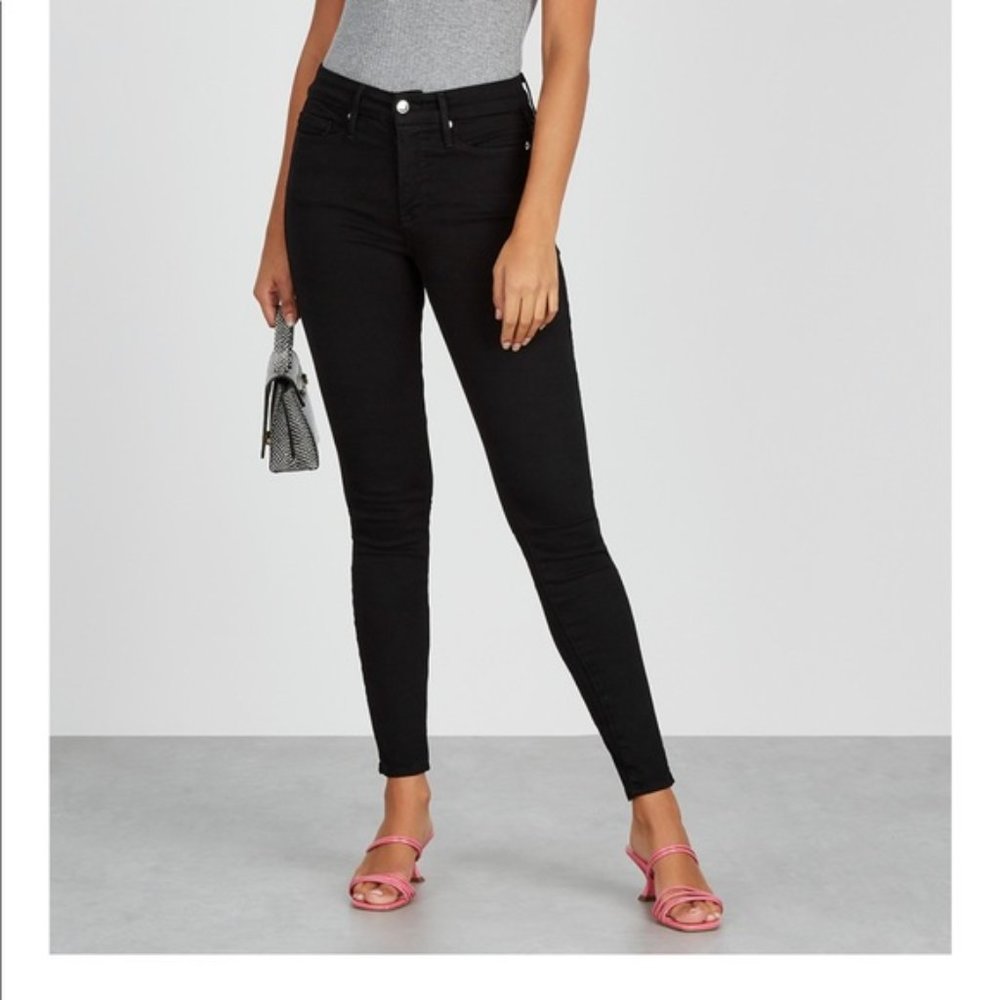 Good American Good Legs jeans, black, size 8/29